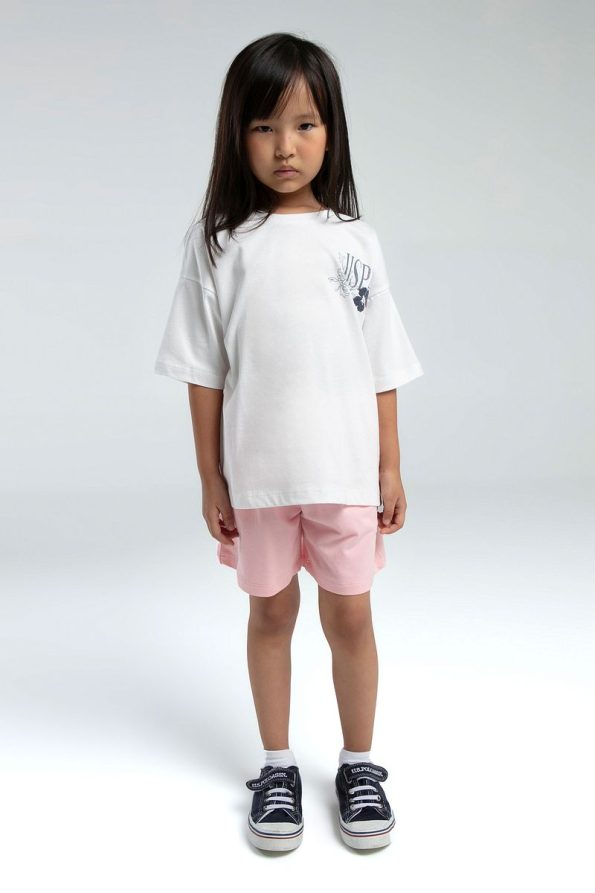 U.S. Polo Assn. Girls' Pink Shorts Pajama Set
