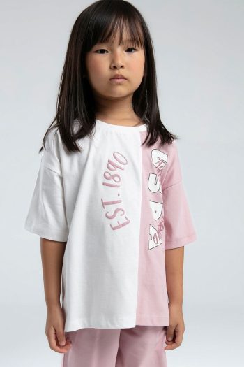 U.S. Polo Assn. Girls' Pink Short Pajama Set