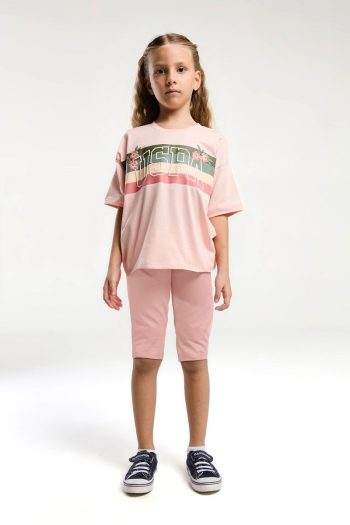 U.S. Polo Assn. Girls' Salmon Pajama Set