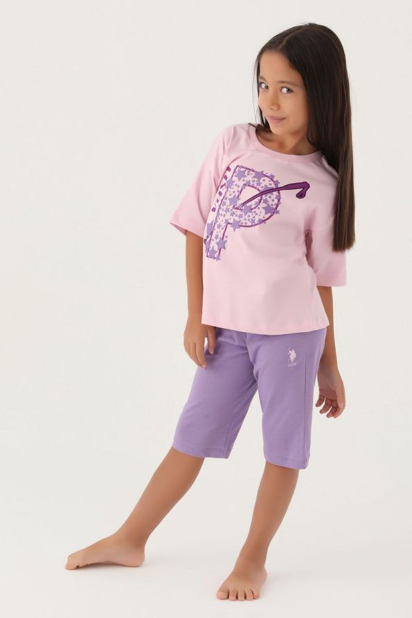 U.S. Polo Assn. Girls' Dusty Pink Pajama Set