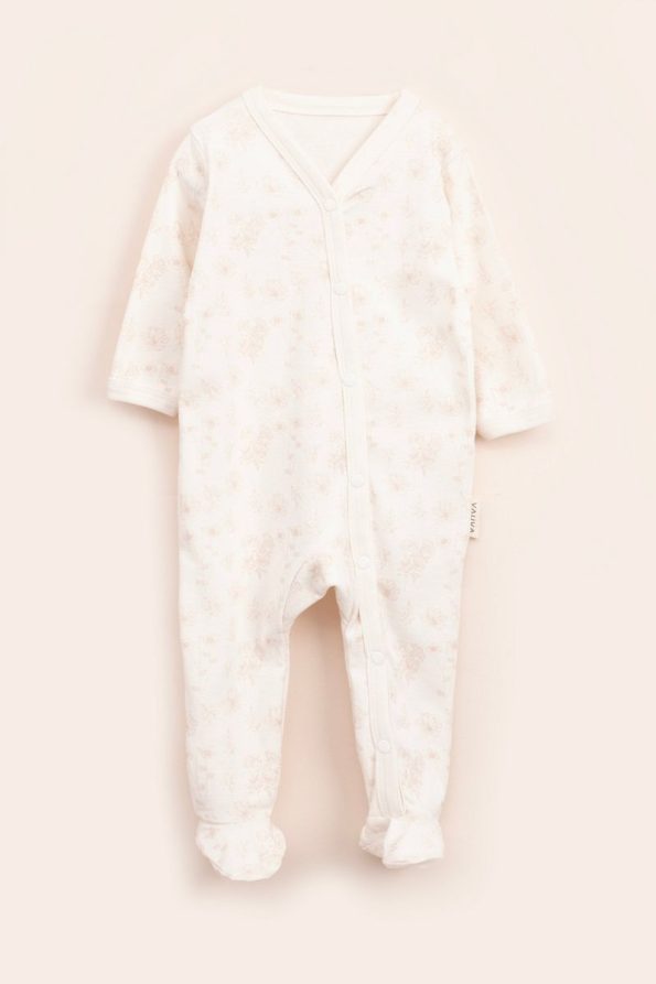 Vauva 2-Piece Long Sleeve Snapsuit Pajama Set for Babies and Kids