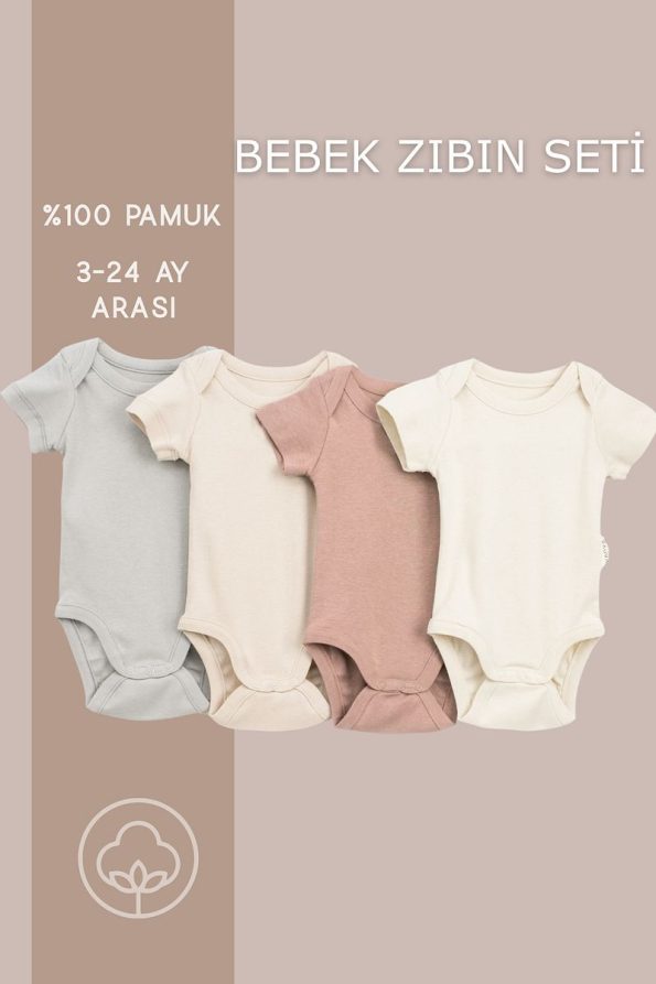 Vauva 4-Piece Short Sleeve Bodysuit Set