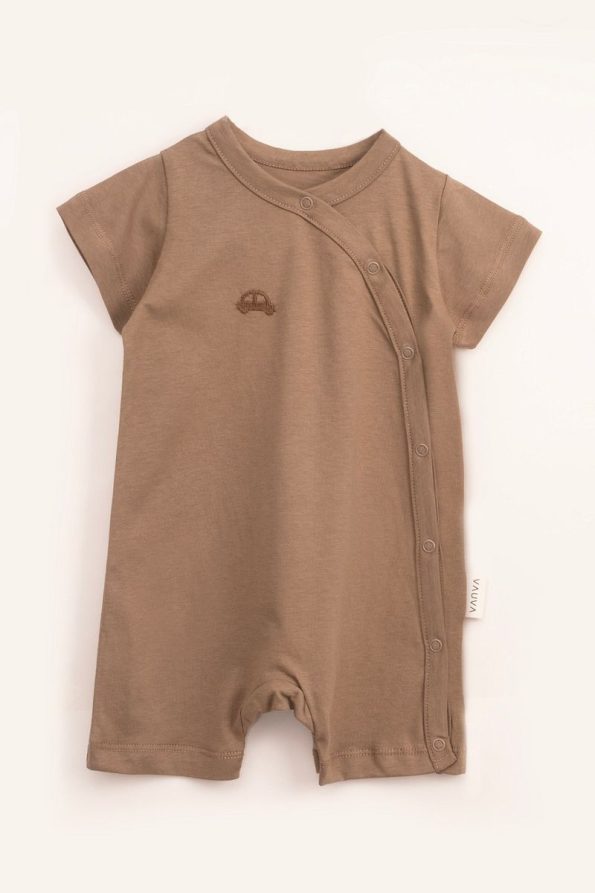 Vauva 2-Piece Snap Romper with Print and Embroidery for Babies and Kids
