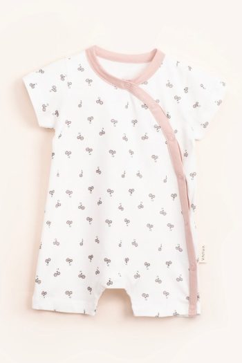 Vauva 2-Piece Snap Romper with Print and Embroidery for Babies and Kids