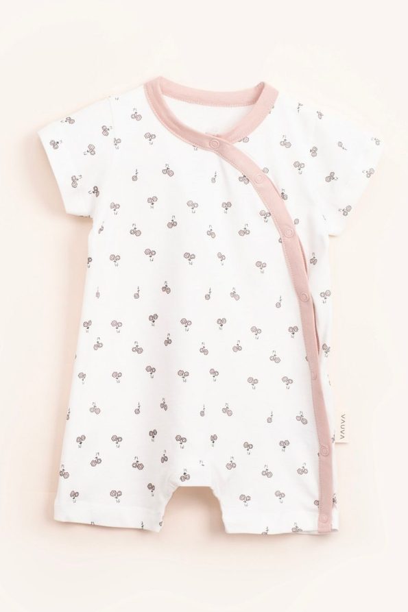 Vauva 2-Piece Snap Romper with Print and Embroidery for Babies and Kids