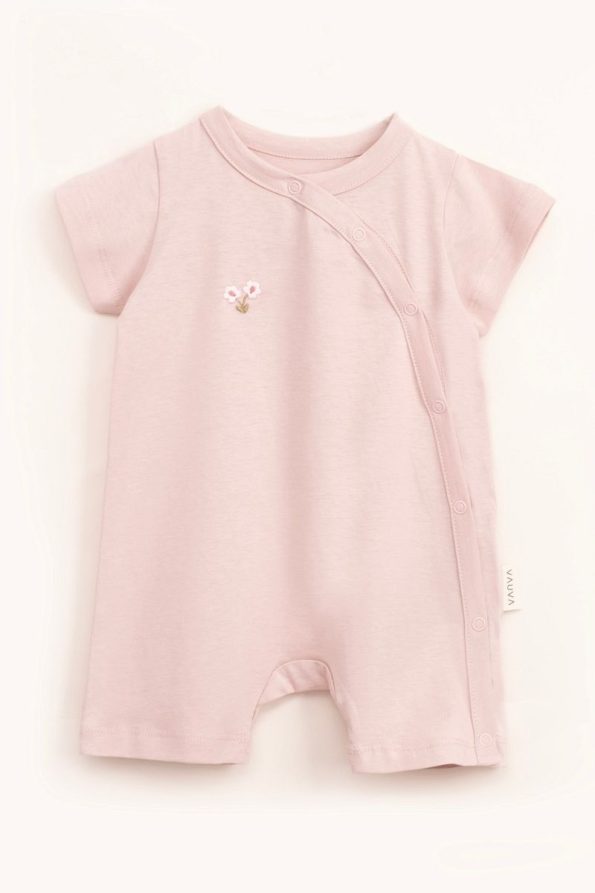 Vauva 2-Piece Snap Romper with Print and Embroidery for Babies and Kids