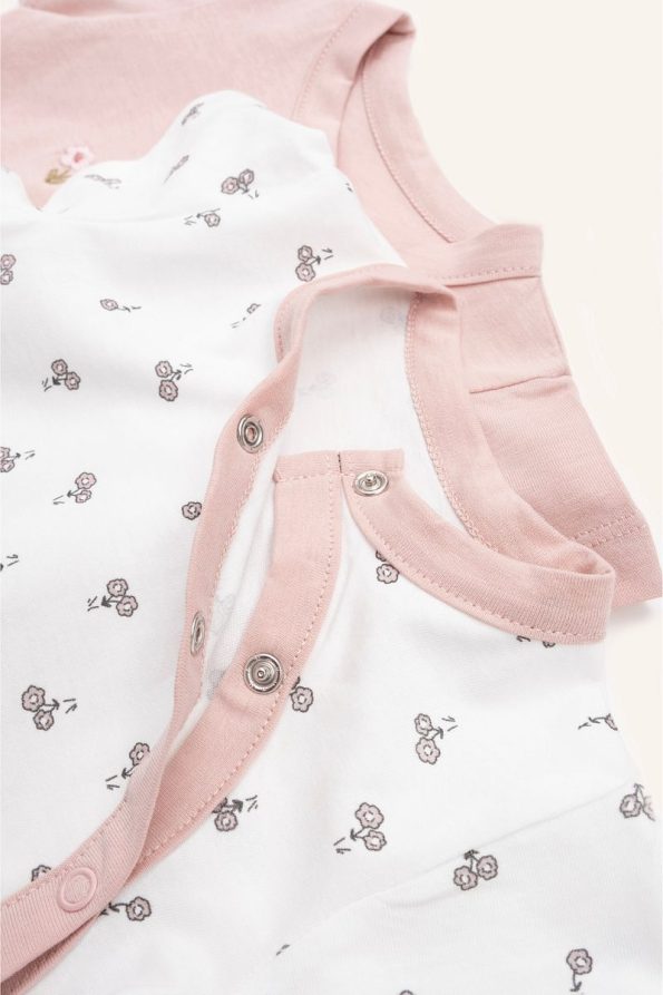 Vauva 2-Piece Snap Romper with Print and Embroidery for Babies and Kids