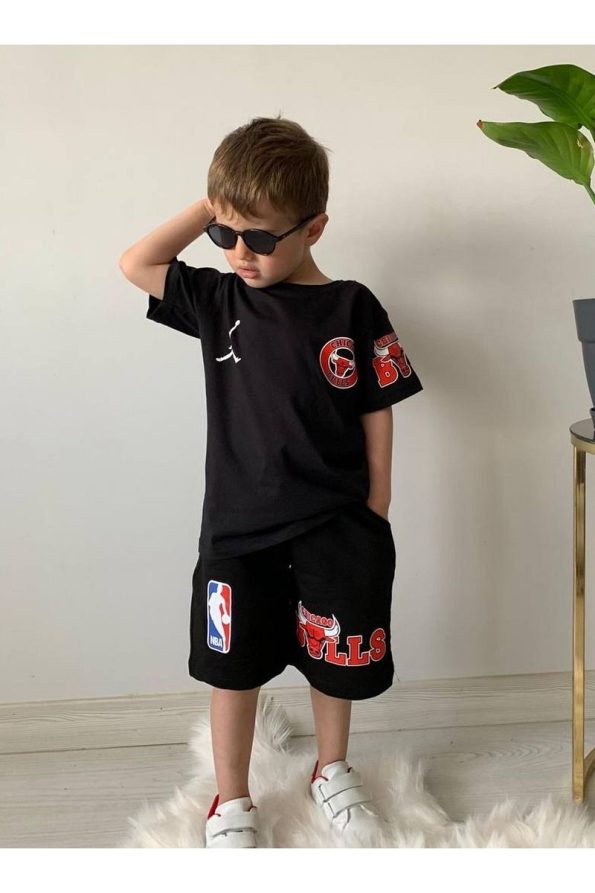 JELIBOOM NBA Kids Shorts Set 100% Organic Cotton