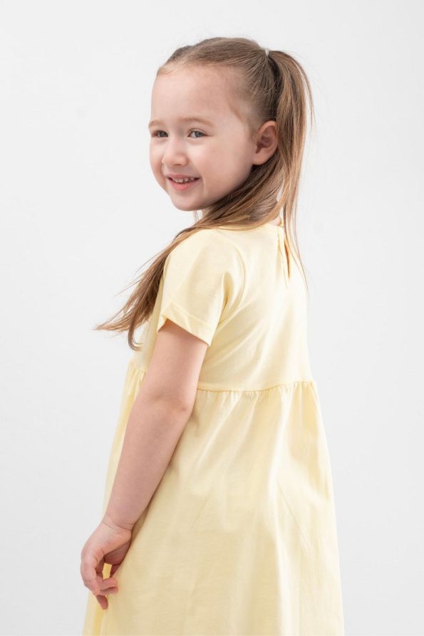 Vauva Girls' Short Sleeve Summer Dress 100% Cotton