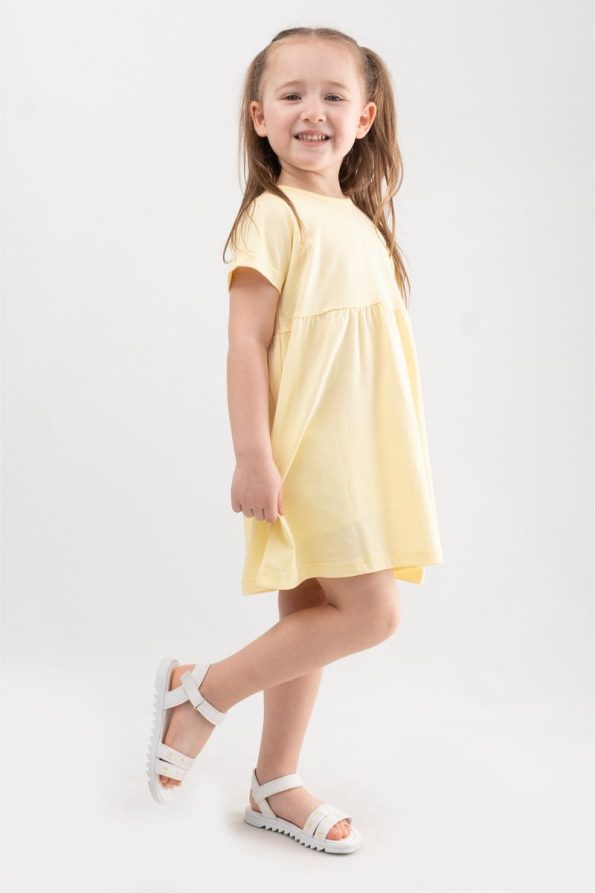Vauva Girls' Short Sleeve Summer Dress 100% Cotton