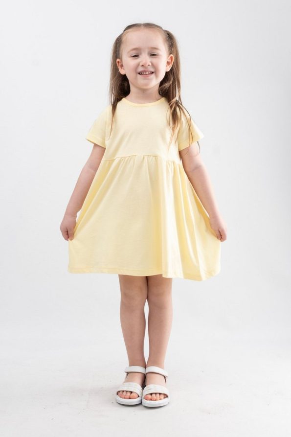 Vauva Girls' Short Sleeve Summer Dress 100% Cotton