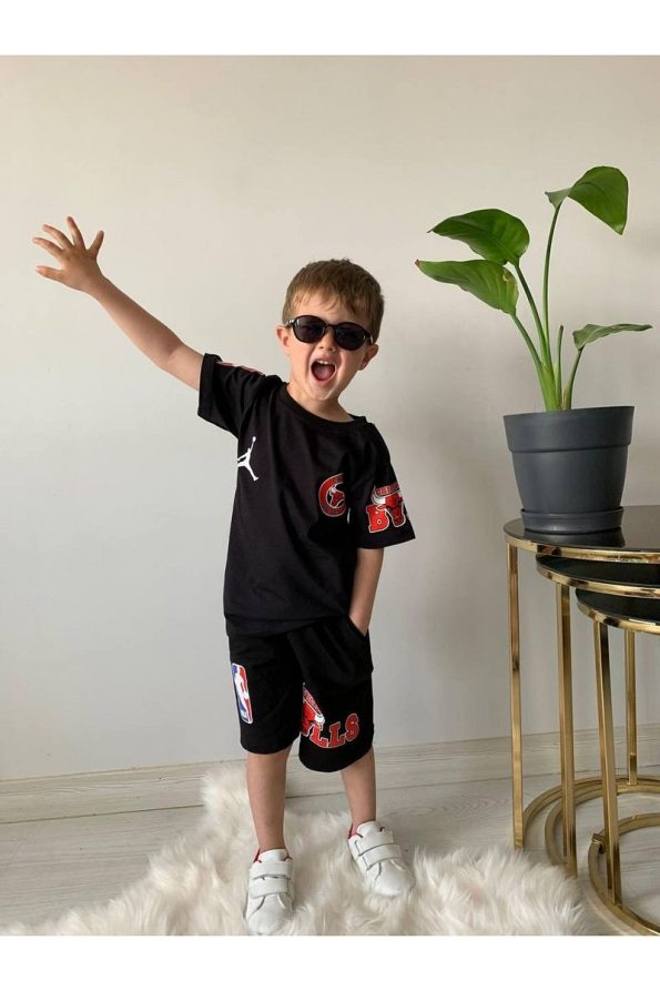 JELIBOOM NBA Kids Shorts Set 100% Organic Cotton