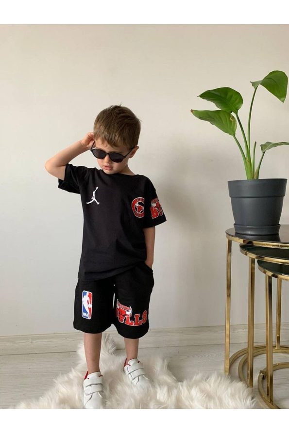 JELIBOOM NBA Kids Shorts Set 100% Organic Cotton