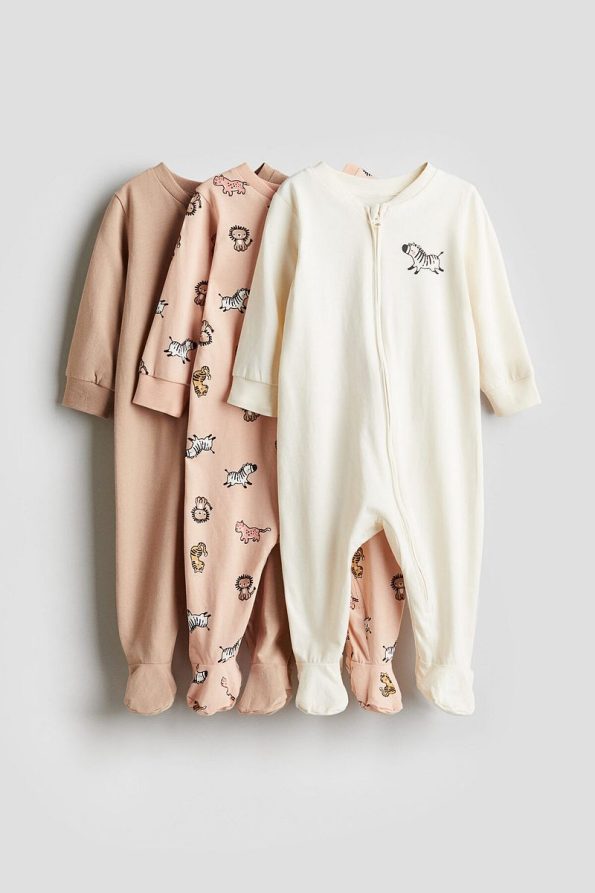 H&M 3-Piece Zip-Up Sleeper Set
