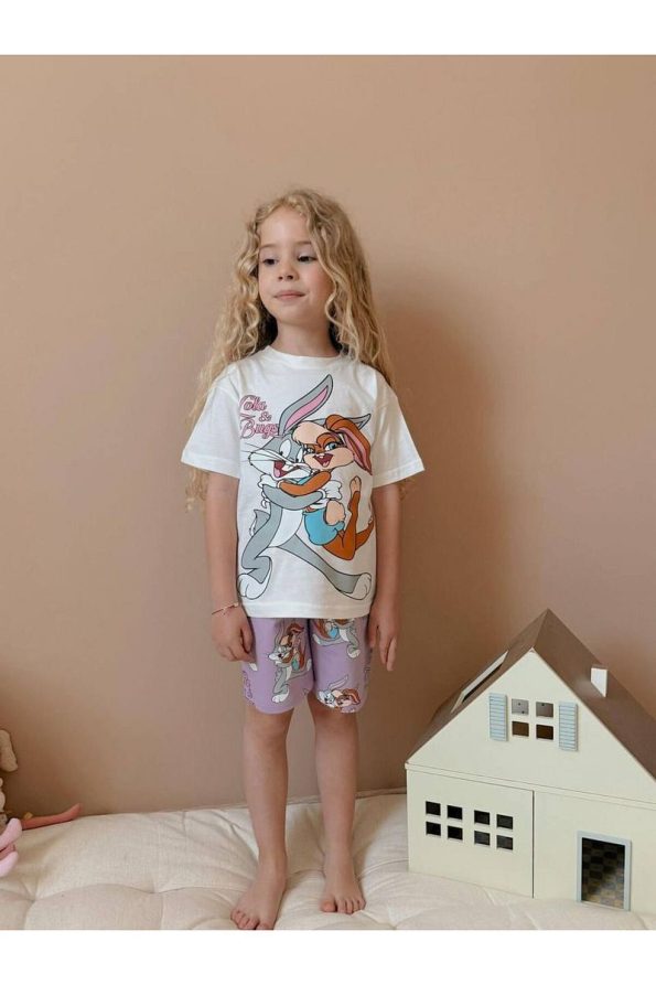 Yigit Boutique Printed Short Set for Girls