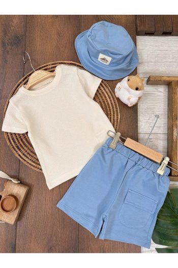 Adda Baby Short Sleeve Cap Hat Bodysuit Set for Boys