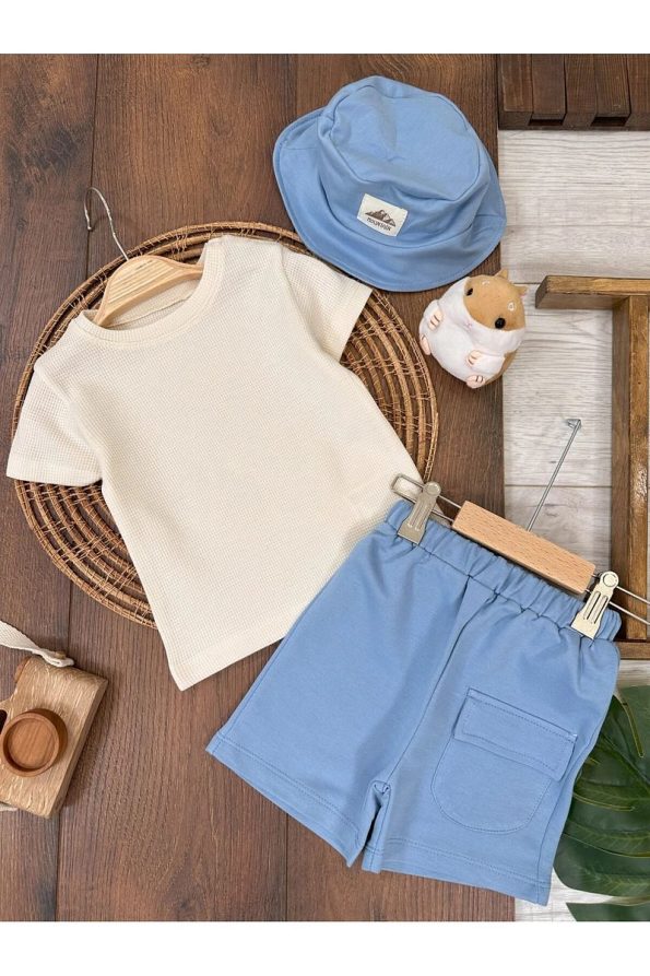 Adda Baby Short Sleeve Cap Hat Bodysuit Set for Boys