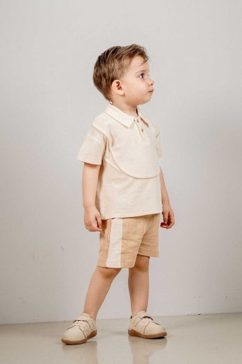 Trendy Baby Cotton Cream Two-Piece Set