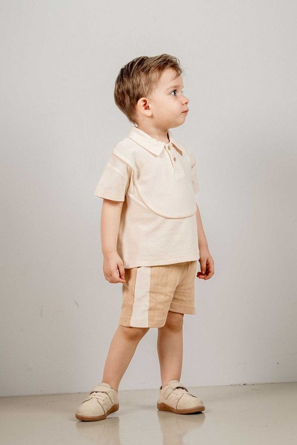 Trendy Baby Cotton Cream Two-Piece Set