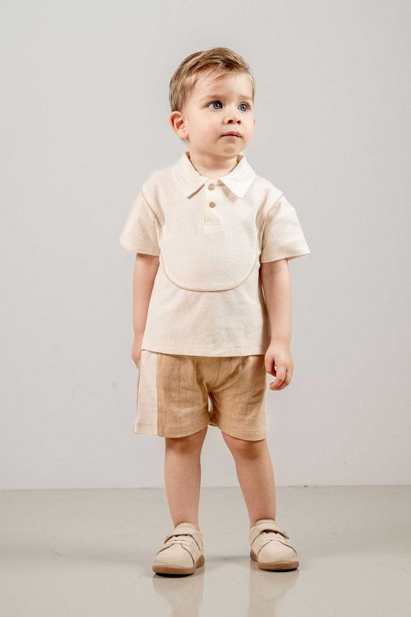 Trendy Baby Cotton Cream Two-Piece Set