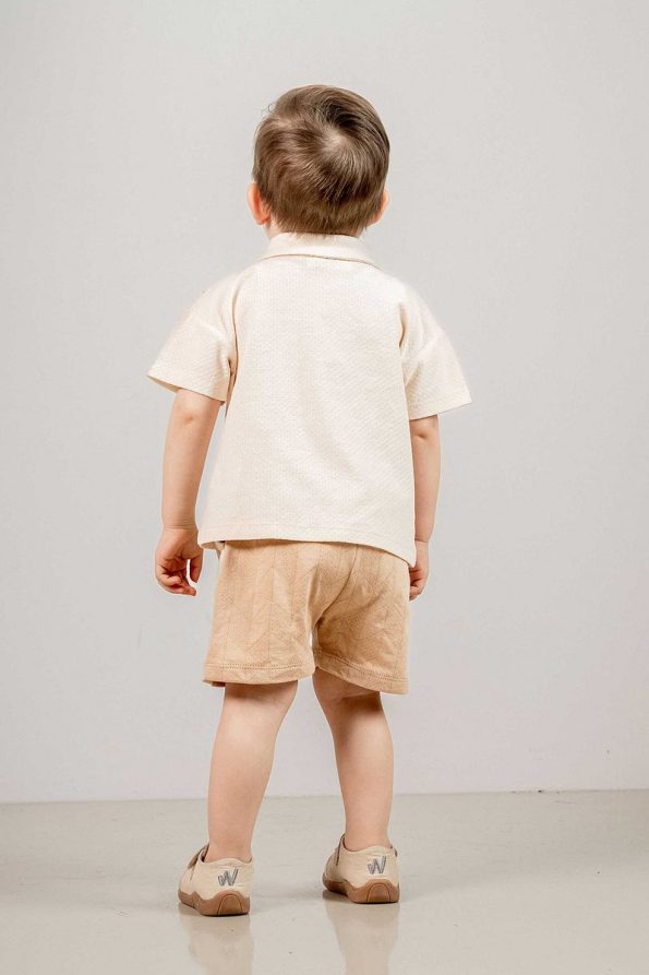 Trendy Baby Cotton Cream Two-Piece Set
