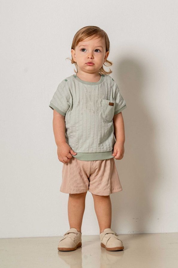 Baby and Kids Olive Cotton 2-Piece Set