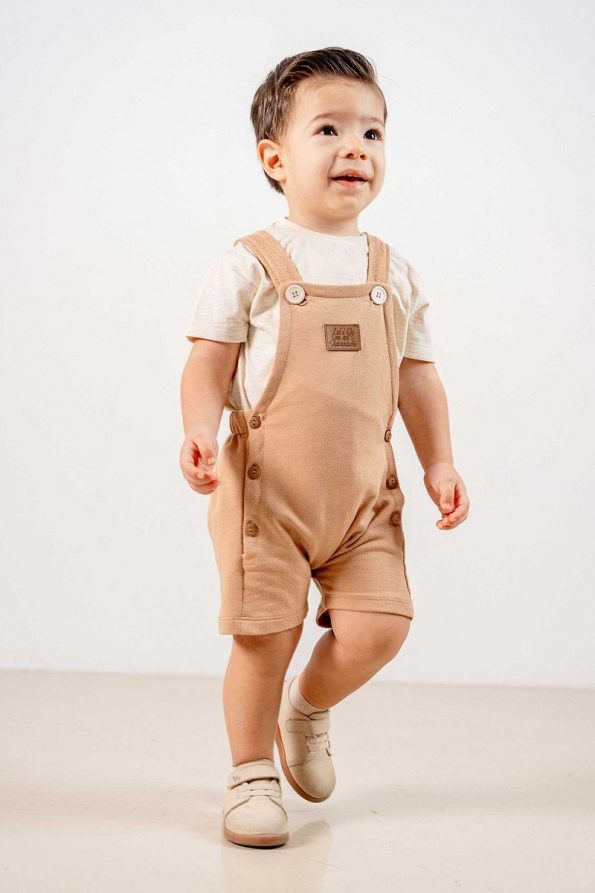 Cute Brown-Natural Baby Unisex Outfit Set