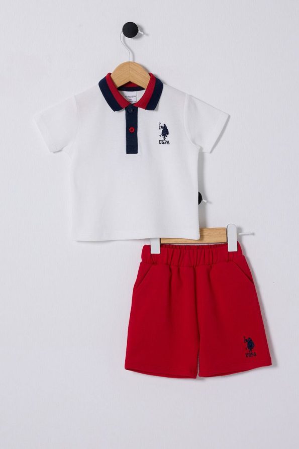 U.S. Polo Assn. Red Baby Outfit for Boys