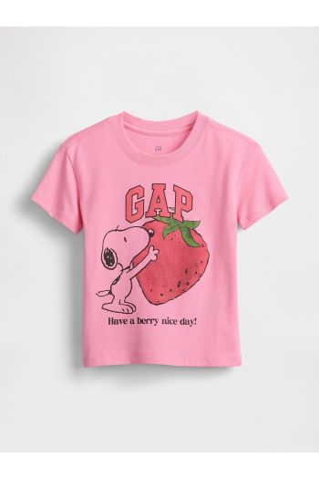 GAP Baby Girl Pink Peanuts Graphic T-Shirt