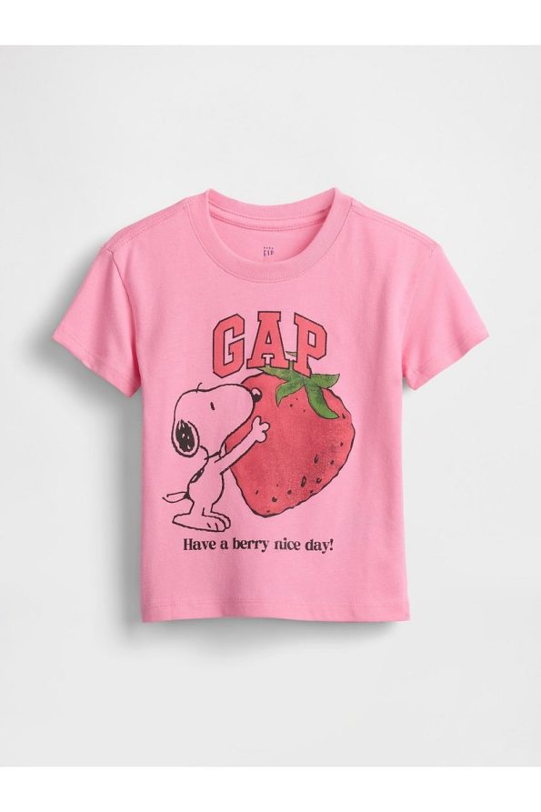 GAP Baby Girl Pink Peanuts Graphic T-Shirt