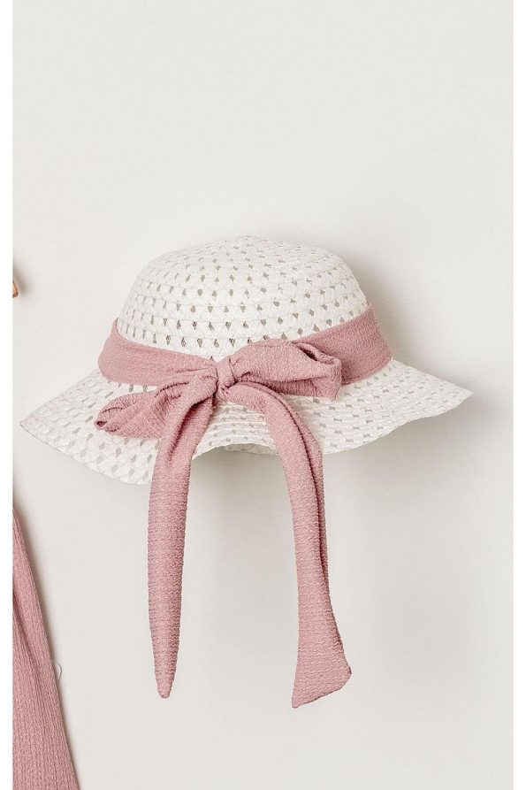 Chicsy Baby Sweet Ribbed Hat Bow Dress for Girls