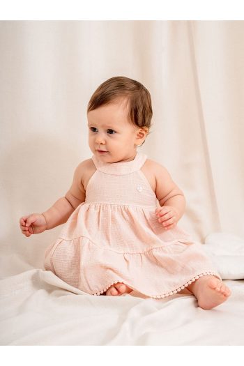 Kidaxi Ruffled Cotton Dress for Baby Girls - 6 to 36 Months