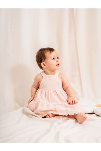 Kidaxi Ruffled Cotton Dress for Baby Girls - 6 to 36 Months