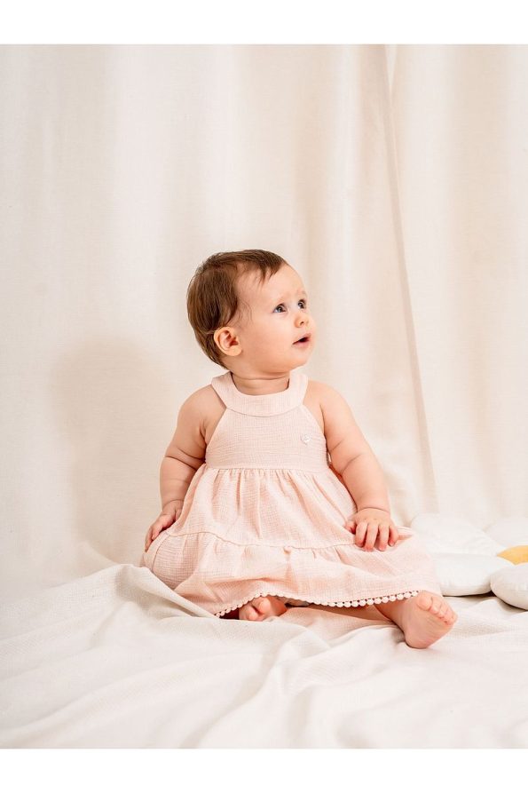 Kidaxi Ruffled Cotton Dress for Baby Girls - 6 to 36 Months
