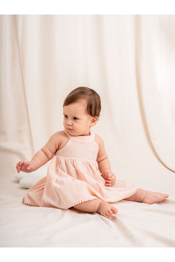 Kidaxi Ruffled Cotton Dress for Baby Girls - 6 to 36 Months