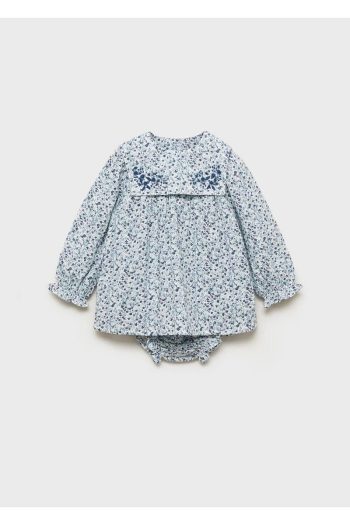 MANGO Baby Ruffled Cotton Dress and Panty