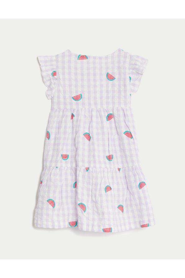Marks & Spencer Pure Cotton Watermelon Print Dress (0-3 Years)