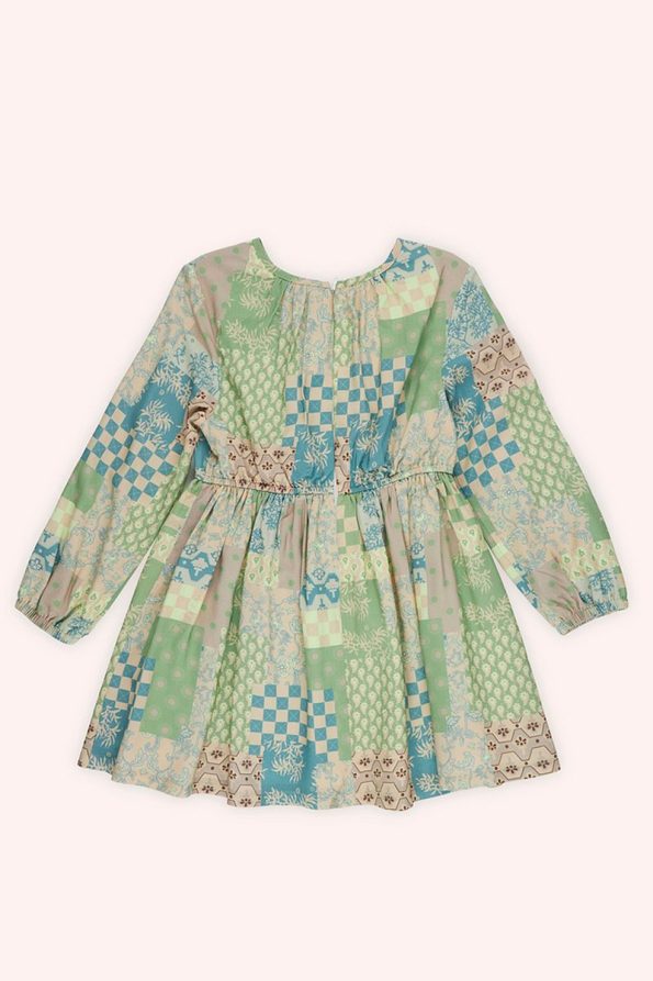 Beige Patterned Dress for Girls
