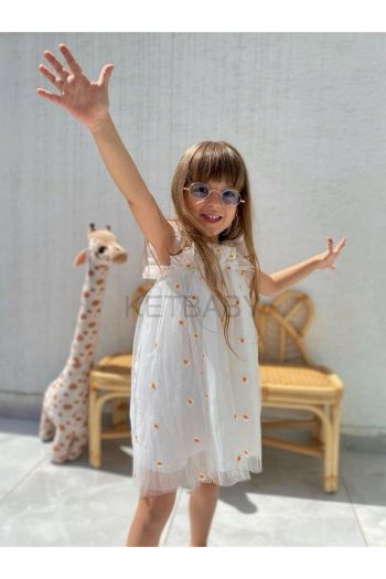 KETBaby Girls' Daisy Embroidered Strap Dress