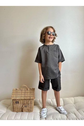 Yigit Boutique Poplin Fabric Boys' Shorts Set