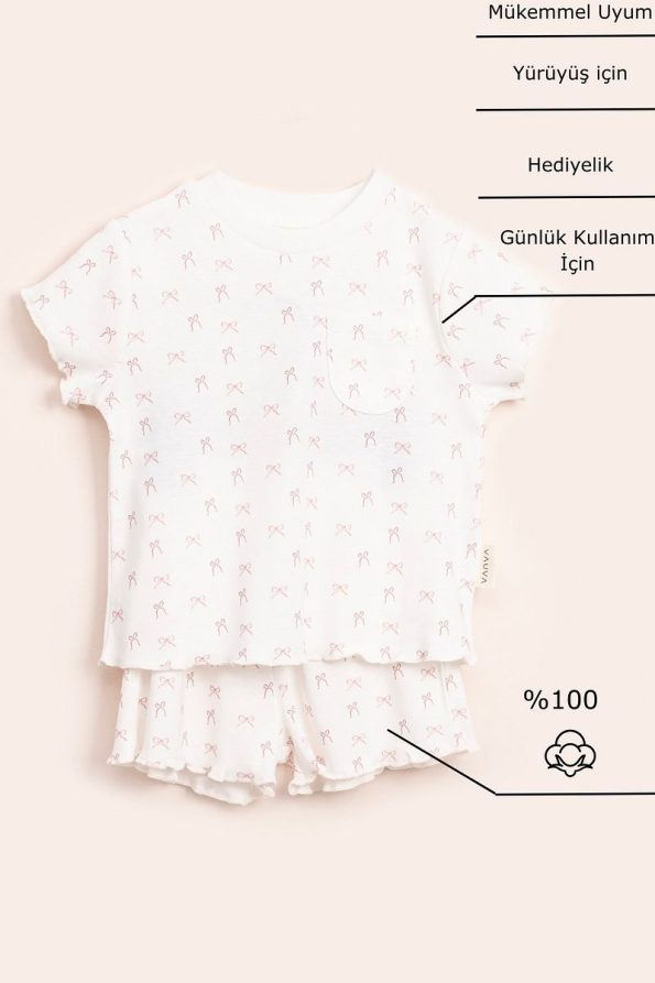Pocketed Outfit for Girls T-Shirt and Shorts Set