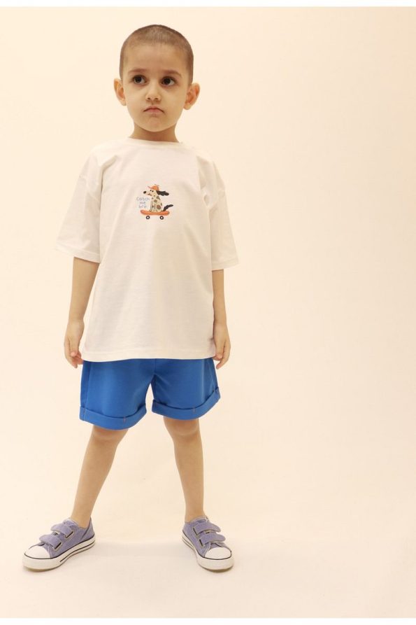 BALKABAĞI Catch Me Bro Boys' Summer Outfit with Shorts (2-9 Years)
