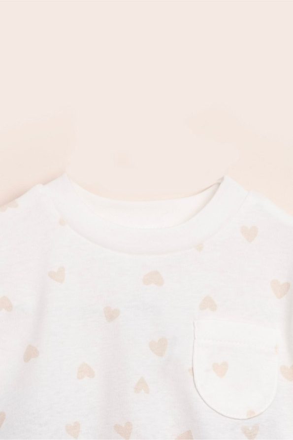 Pocketed Set Girls' T-Shirt and Shorts Outfit