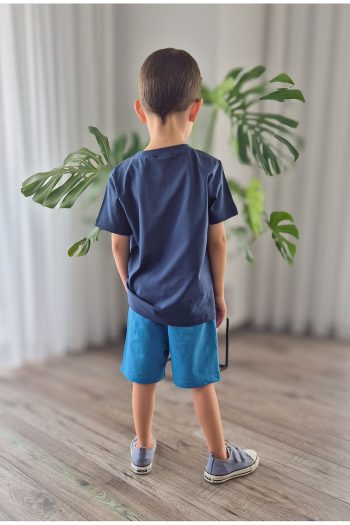 BALKABAĞI Jaws Boys Blue Summer Cotton Set