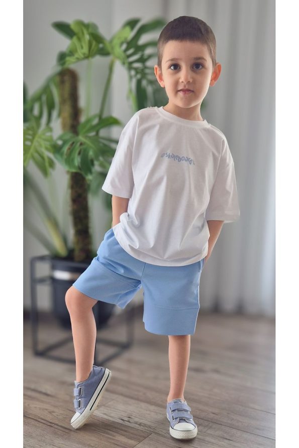 Pumpkin Skateboard Boys Summer Oversized Outfit (2-9 Years)
