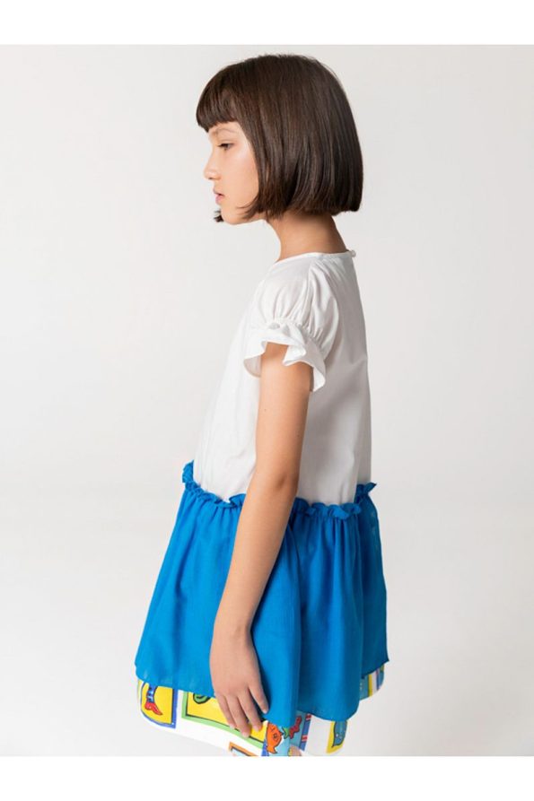 SheShe Fish Print Summer Dress for Girls
