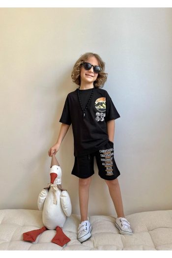 Yigit Boutique Dinosaur Print Boys Shorts Set