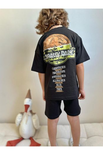 Yigit Boutique Dinosaur Print Boys Shorts Set