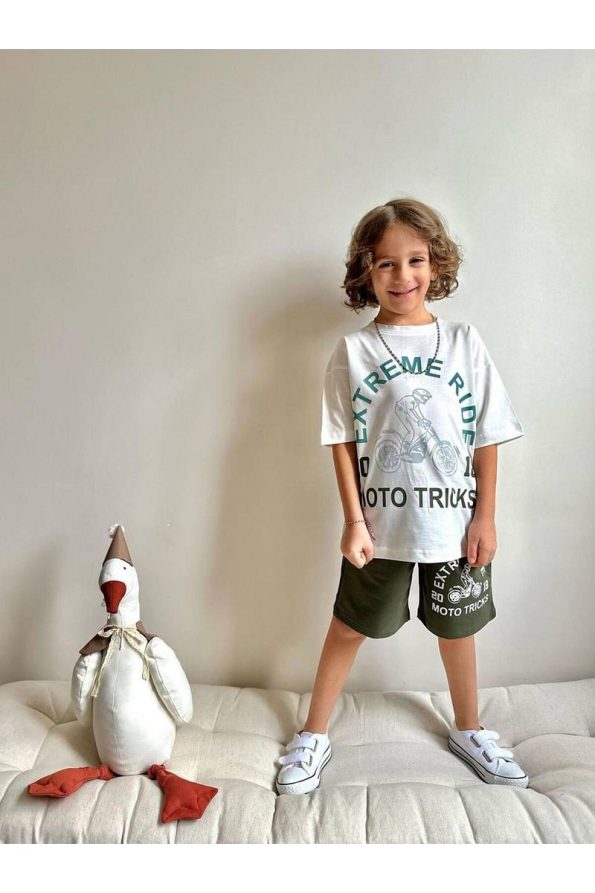 Yigit Boutique Printed Boys' Shorts Set