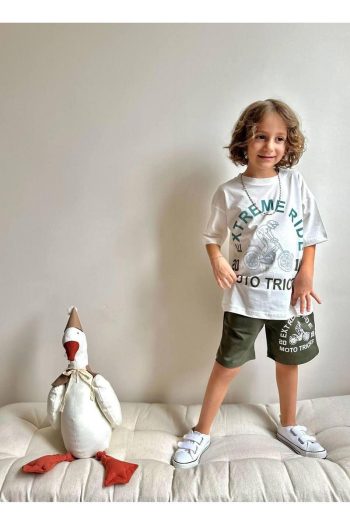 Yigit Boutique Printed Boys' Shorts Set